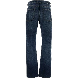 FRINGED VINTAGE DENIM TROUSERS