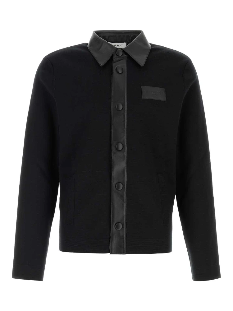 MIX MATERIAL CARDIGAN