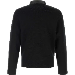 MIX MATERIAL CARDIGAN