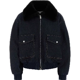 SHEARLING COLLAR DENIM BLOUSON