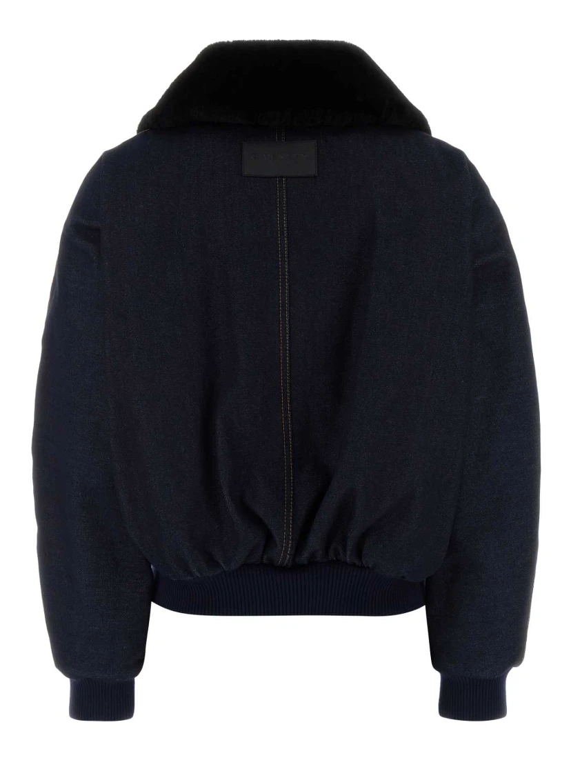 SHEARLING COLLAR DENIM BLOUSON