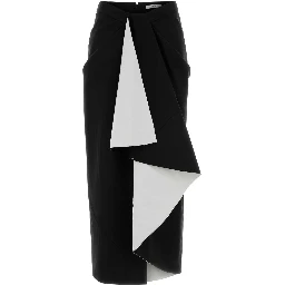 WRAPPED SKIRT WITH STITCHES DETAILING