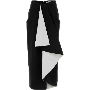 WRAPPED SKIRT WITH STITCHES DETAILING