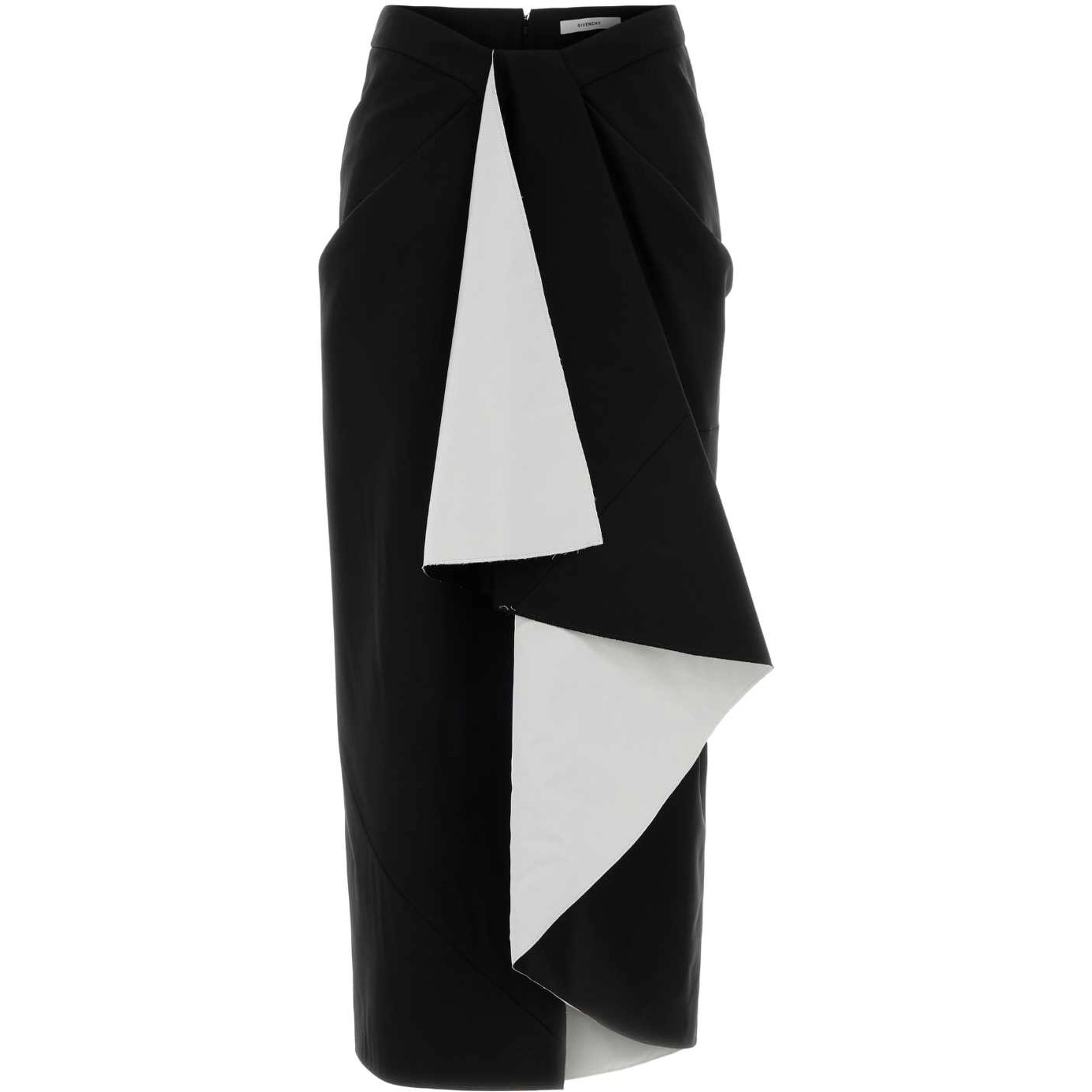 WRAPPED SKIRT WITH STITCHES DETAILING