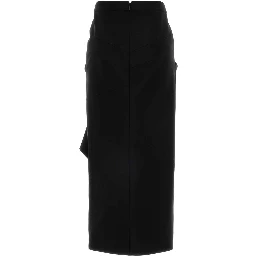 WRAPPED SKIRT WITH STITCHES DETAILING