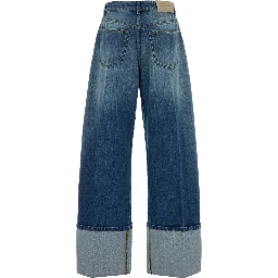 TURN UP DENIM TROUSERS