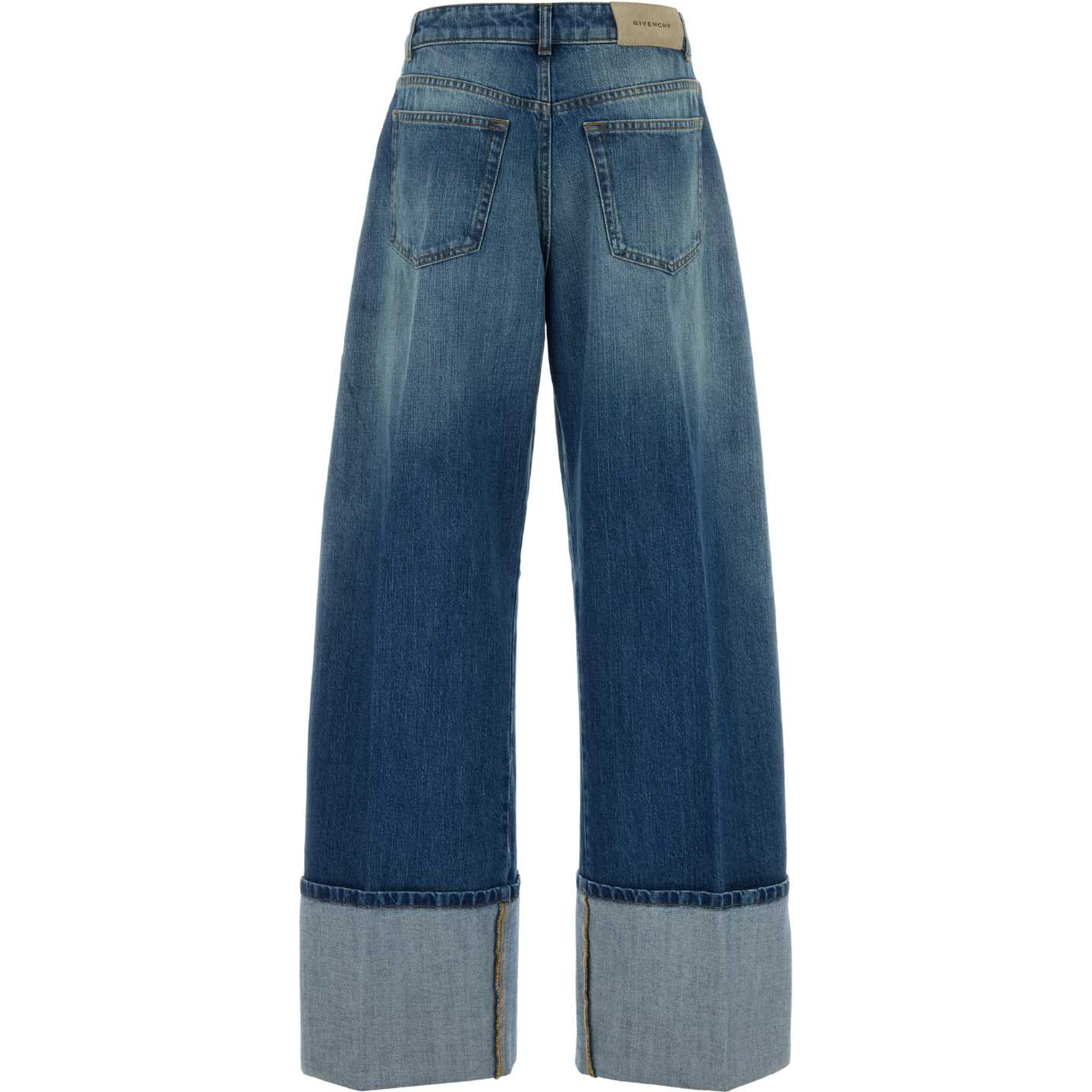 TURN UP DENIM TROUSERS