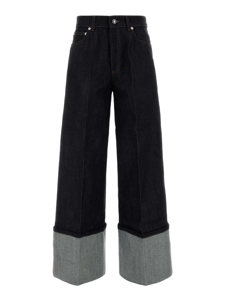 TURN UP DENIM TROUSERS