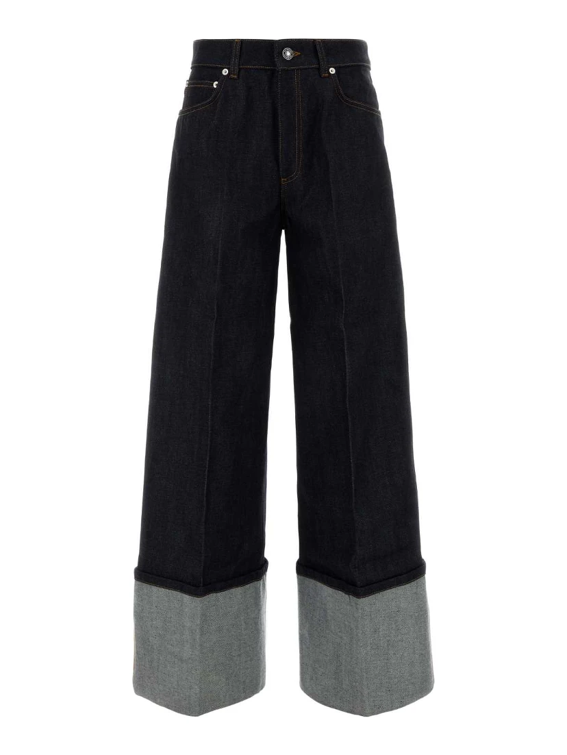 TURN UP DENIM TROUSERS