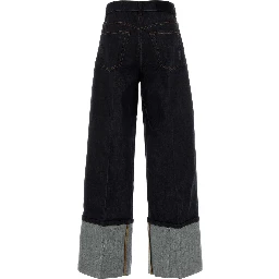 TURN UP DENIM TROUSERS