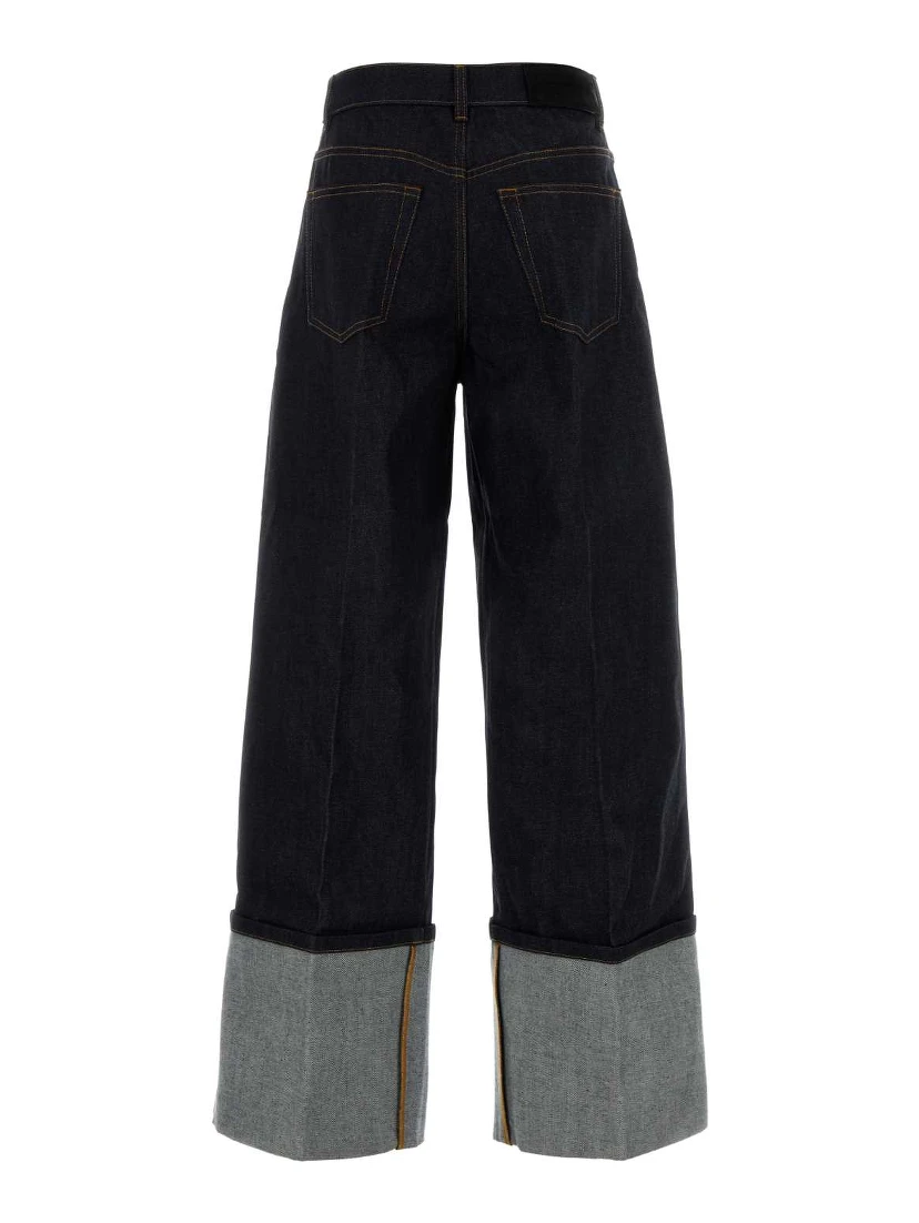 TURN UP DENIM TROUSERS