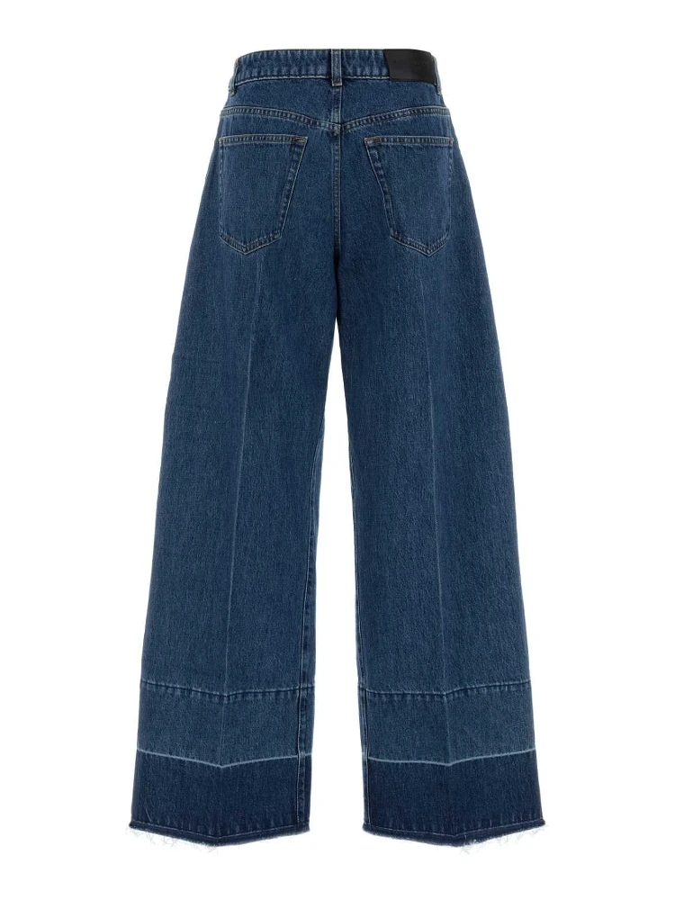 RAW EDGE WIDE LEG DENIM TROUSERS alternative