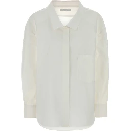 WIDE COLLAR LONG SLEEVE SHIRT