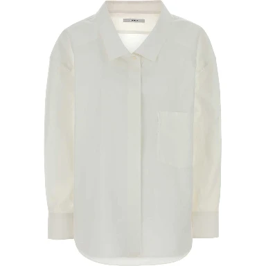 WIDE COLLAR LONG SLEEVE SHIRT