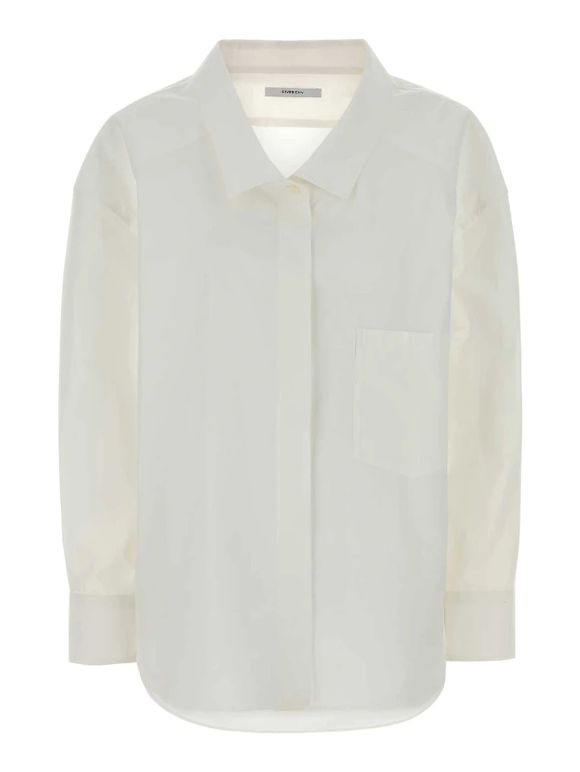 WIDE COLLAR LONG SLEEVE SHIRT