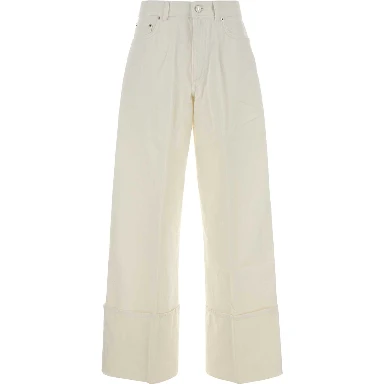 TURN UP DENIM TROUSERS