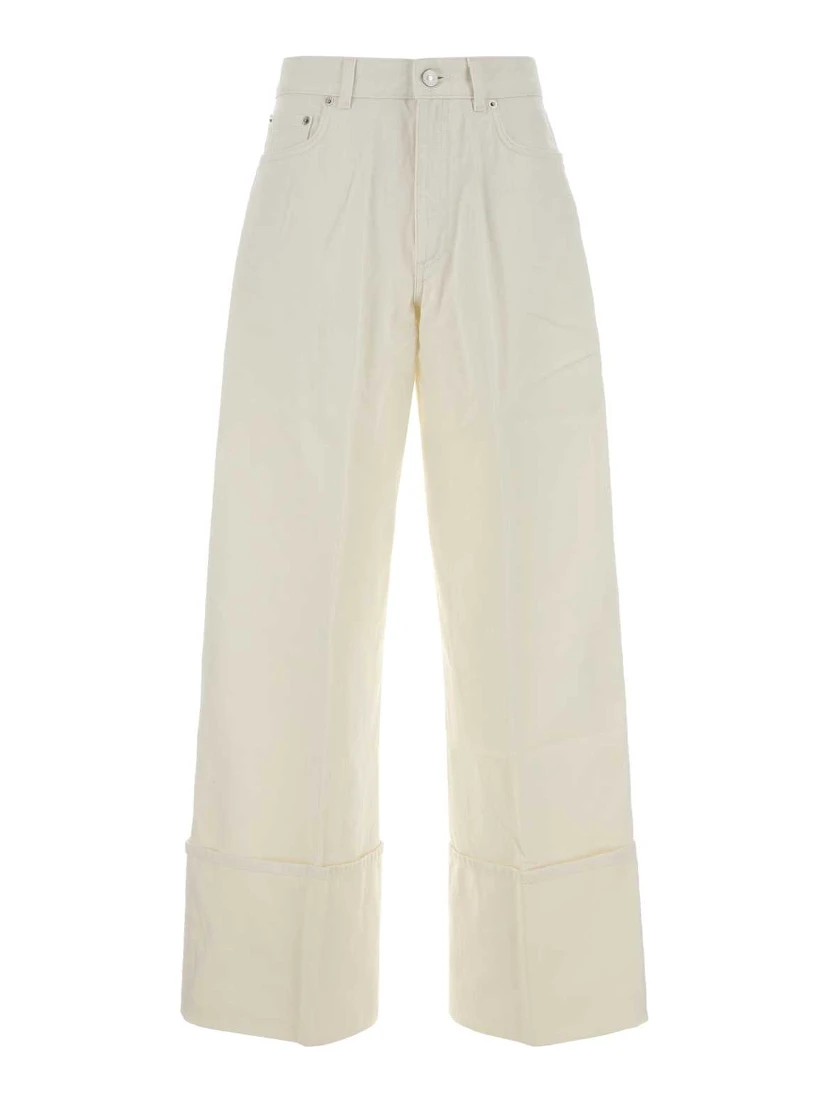 TURN UP DENIM TROUSERS
