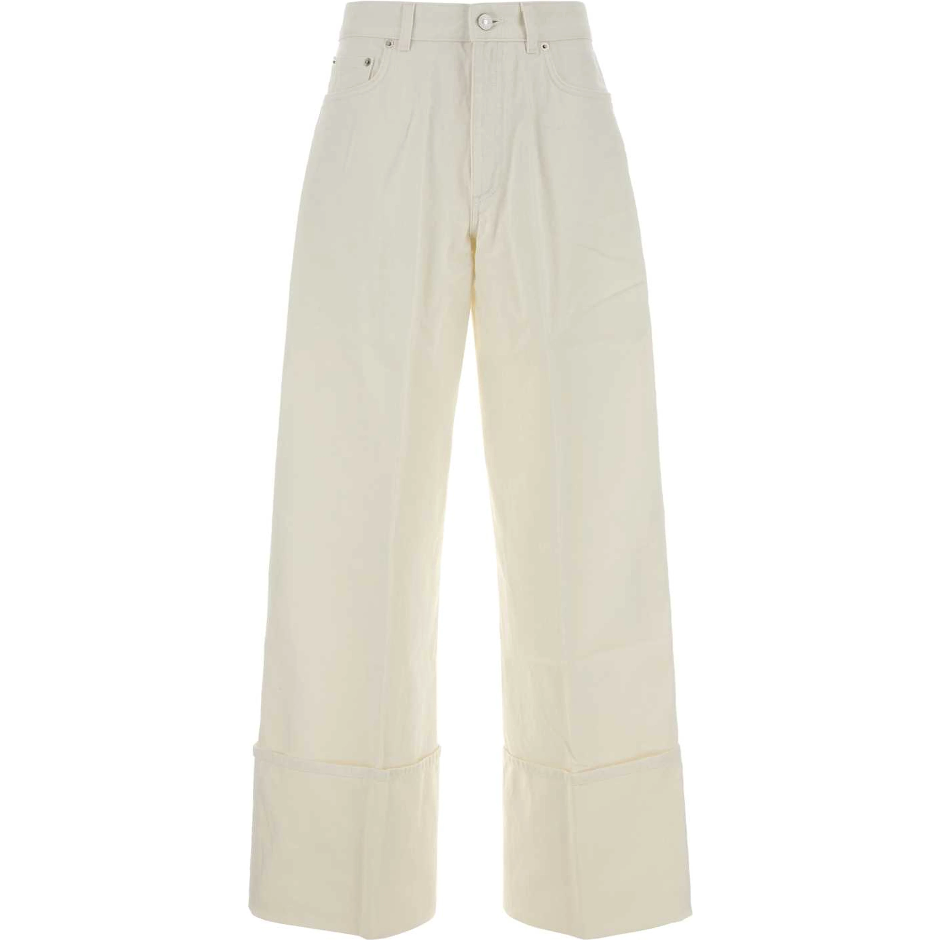 TURN UP DENIM TROUSERS