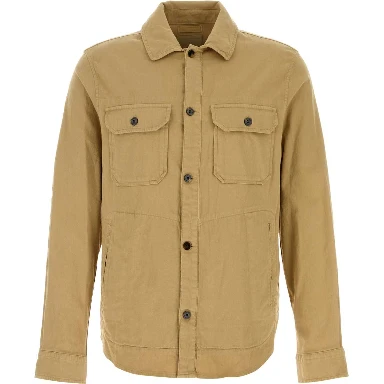 LINEN BLEND SAFARI OVERSHIRT GD