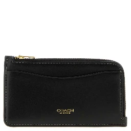 REFINED CALF LEATHER NEW YORK ZIP CARD CASE