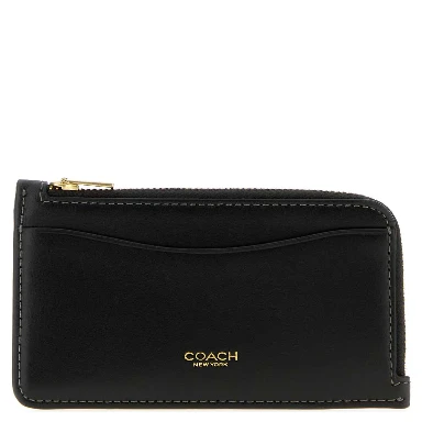 REFINED CALF LEATHER NEW YORK ZIP CARD CASE