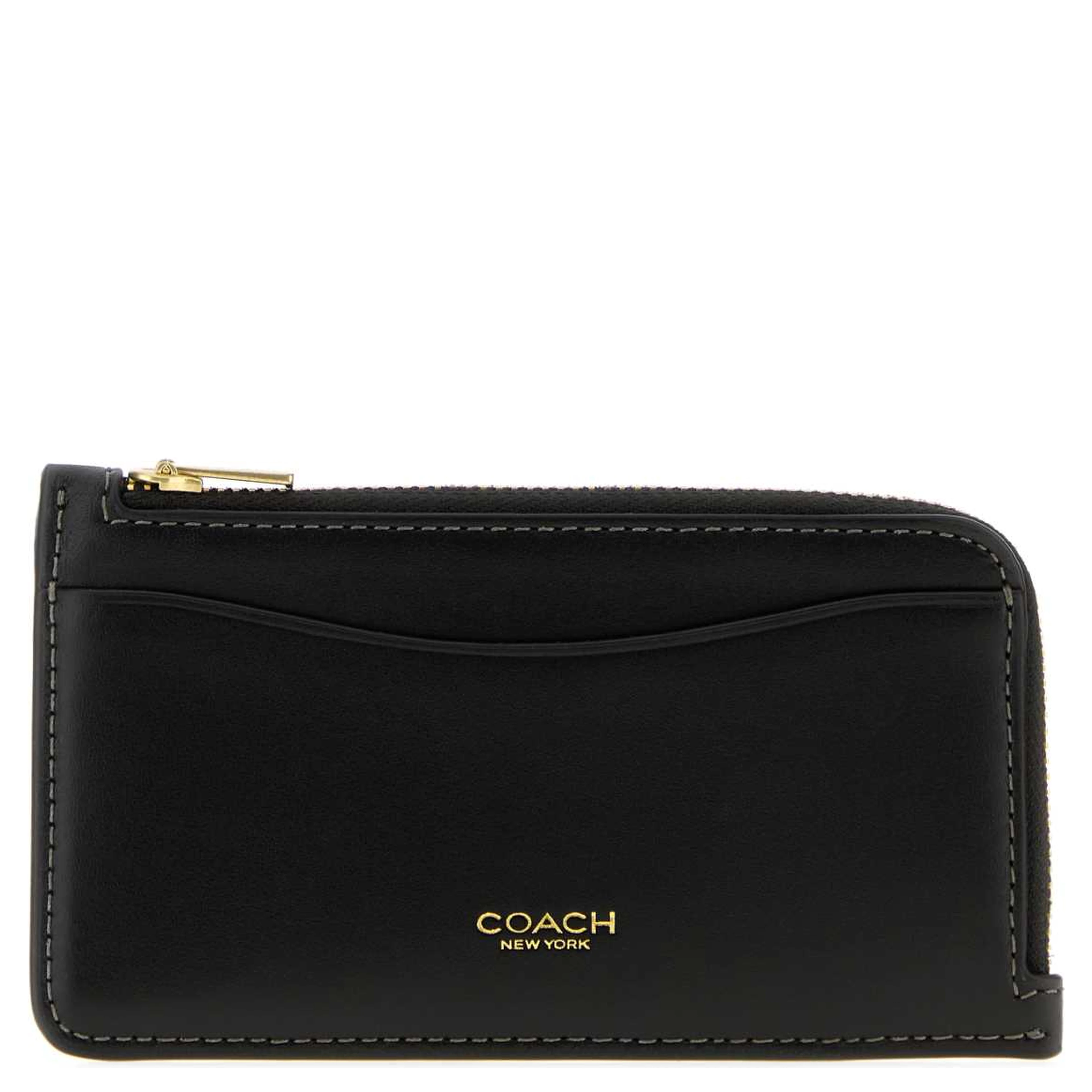 REFINED CALF LEATHER NEW YORK ZIP CARD CASE