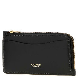 REFINED CALF LEATHER NEW YORK ZIP CARD CASE