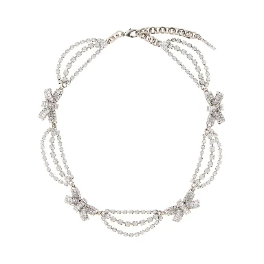 CRYSTAL NECKLACE WITH BOWS