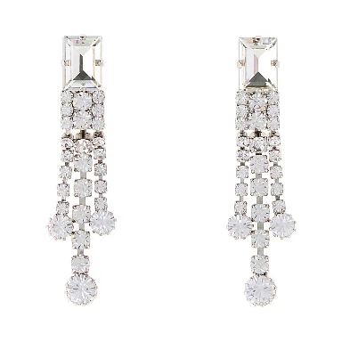 CRYSTAL EARRINGS WITH FRINGES