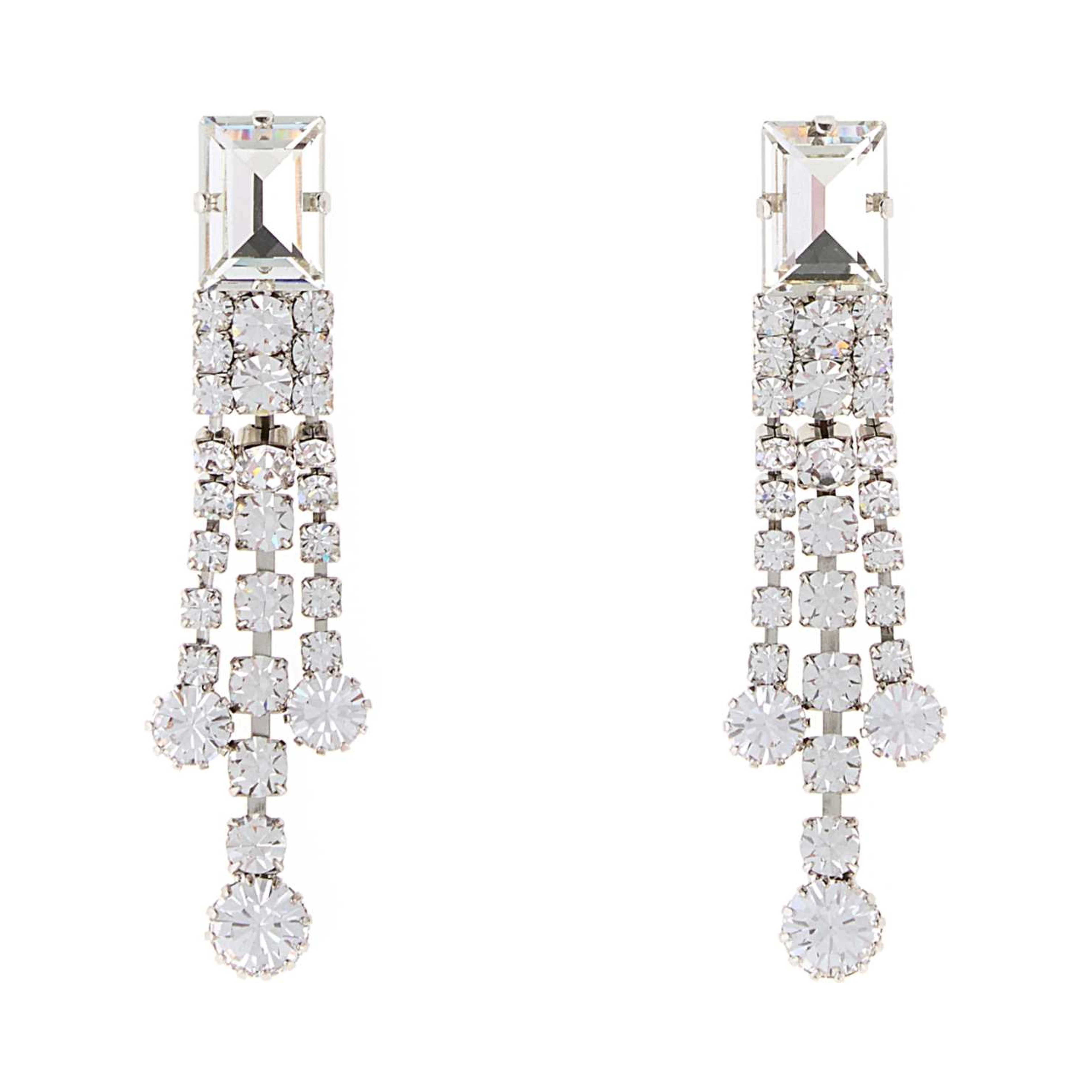 CRYSTAL EARRINGS WITH FRINGES