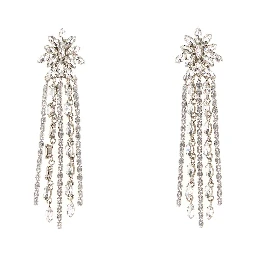 CRYSTAL EARRING WITH FRINGES