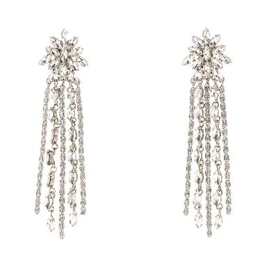 CRYSTAL EARRING WITH FRINGES