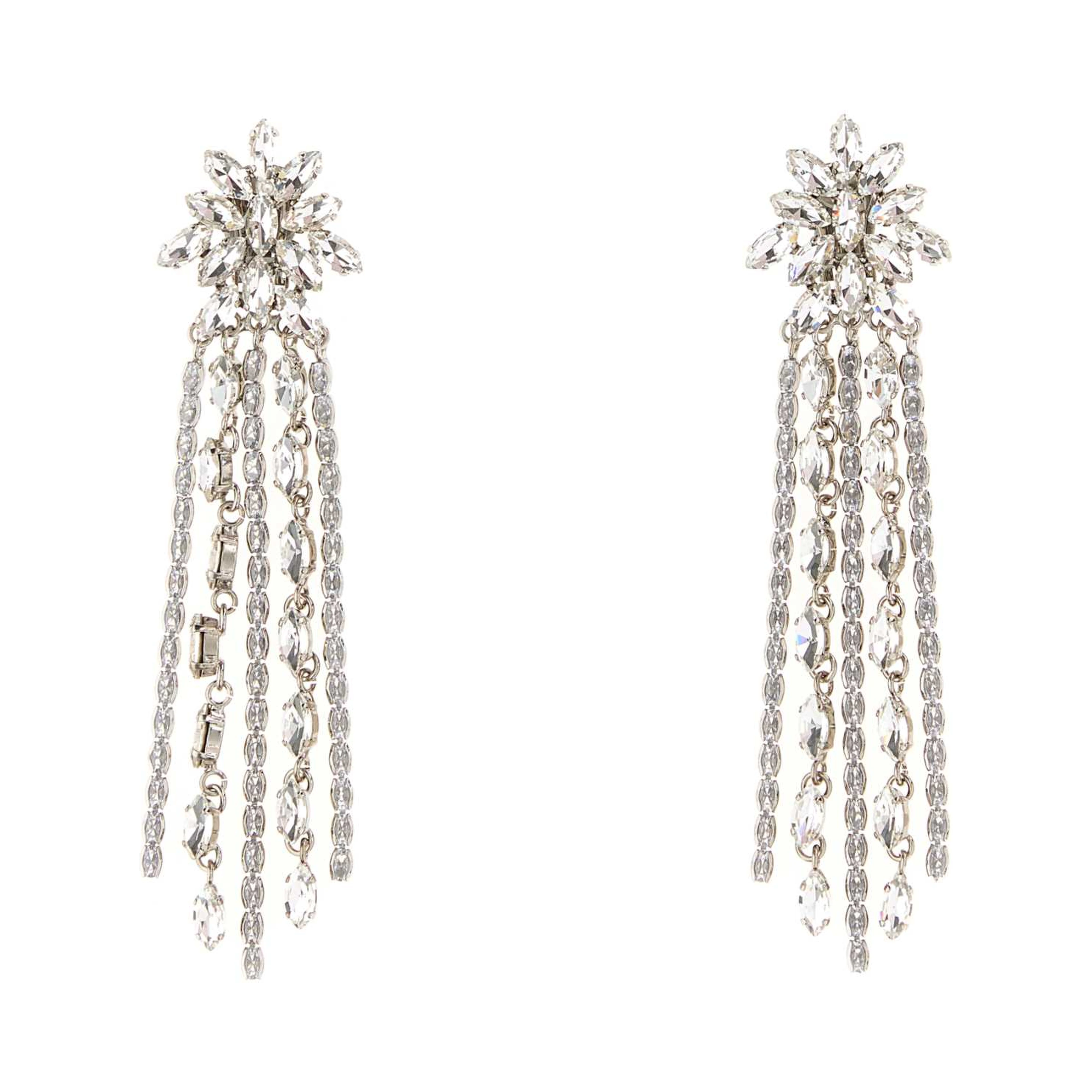 CRYSTAL EARRING WITH FRINGES