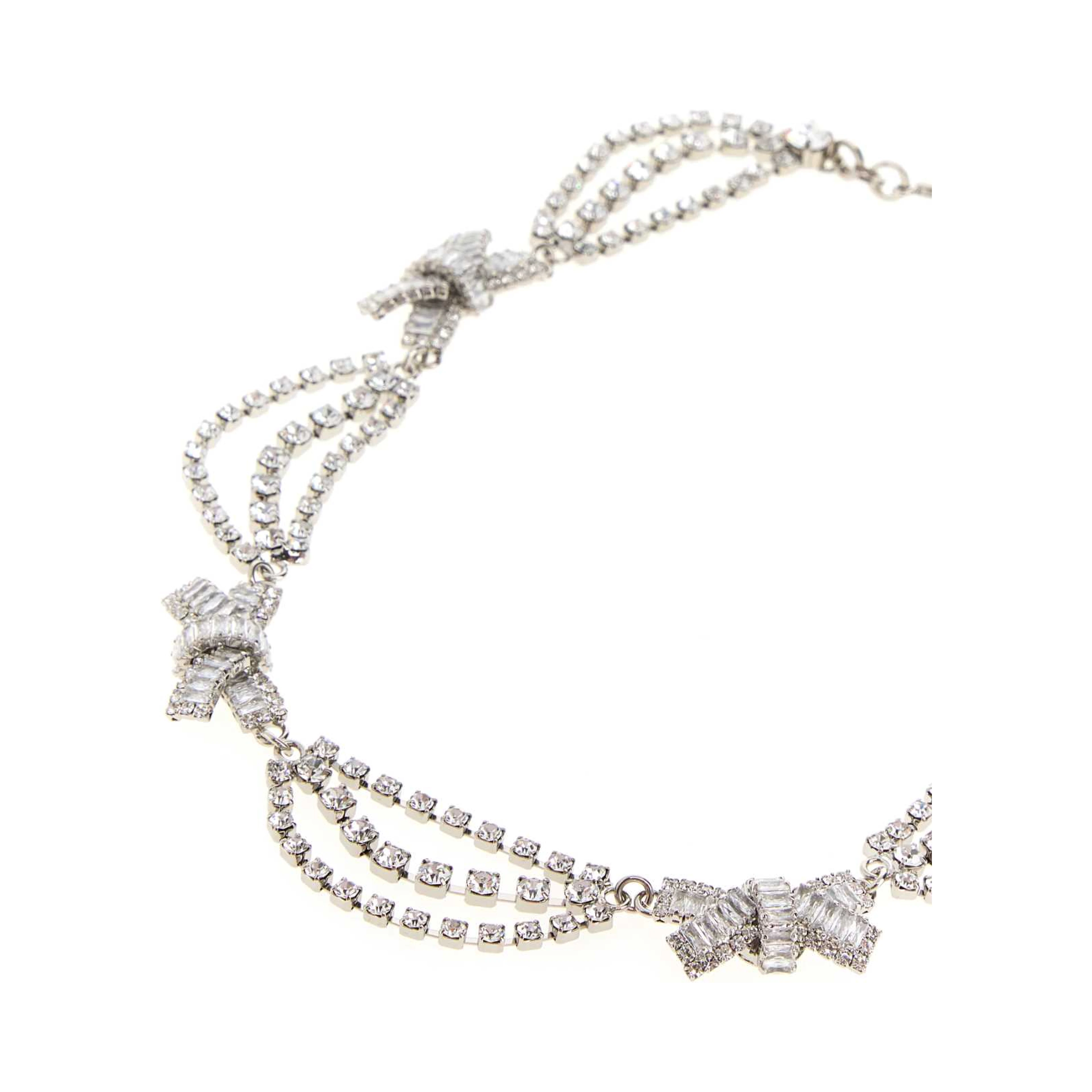 CRYSTAL NECKLACE WITH BOWS