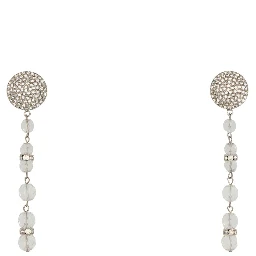 CRYSTAL EARRING WITH GLASS PENDANT