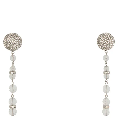 CRYSTAL EARRING WITH GLASS PENDANT