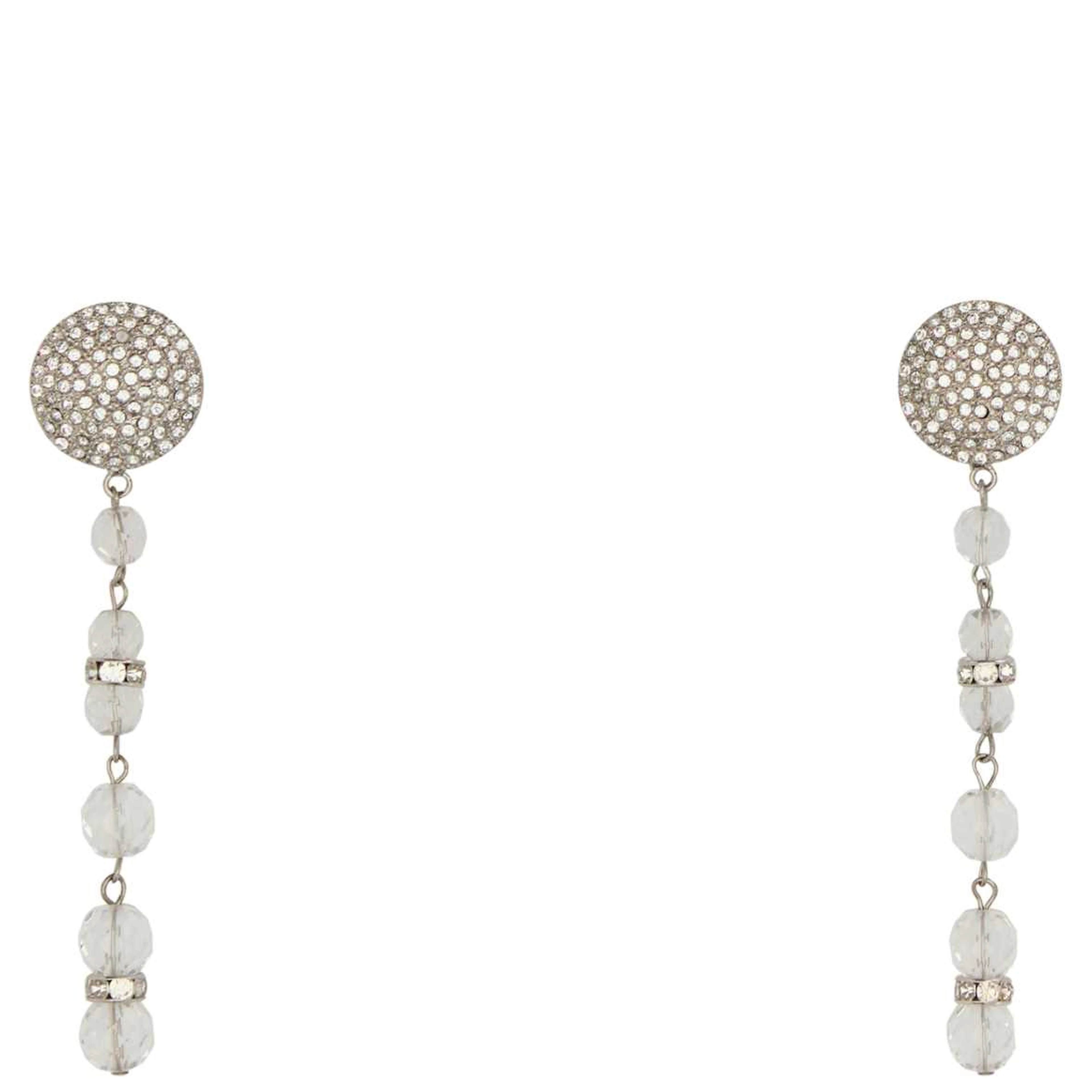CRYSTAL EARRING WITH GLASS PENDANT