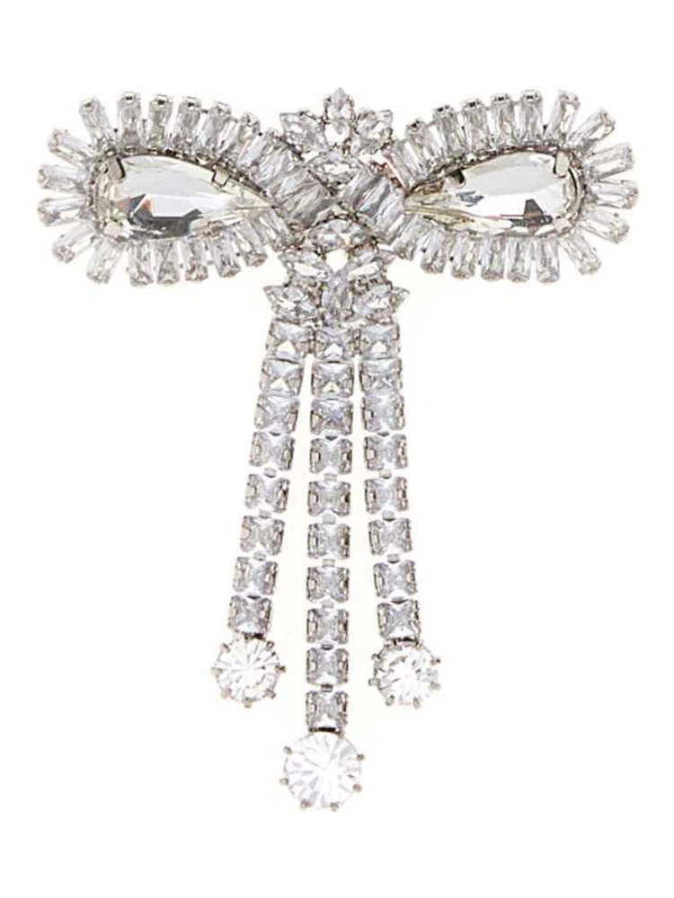 CRYSTAL BOW BROOCH