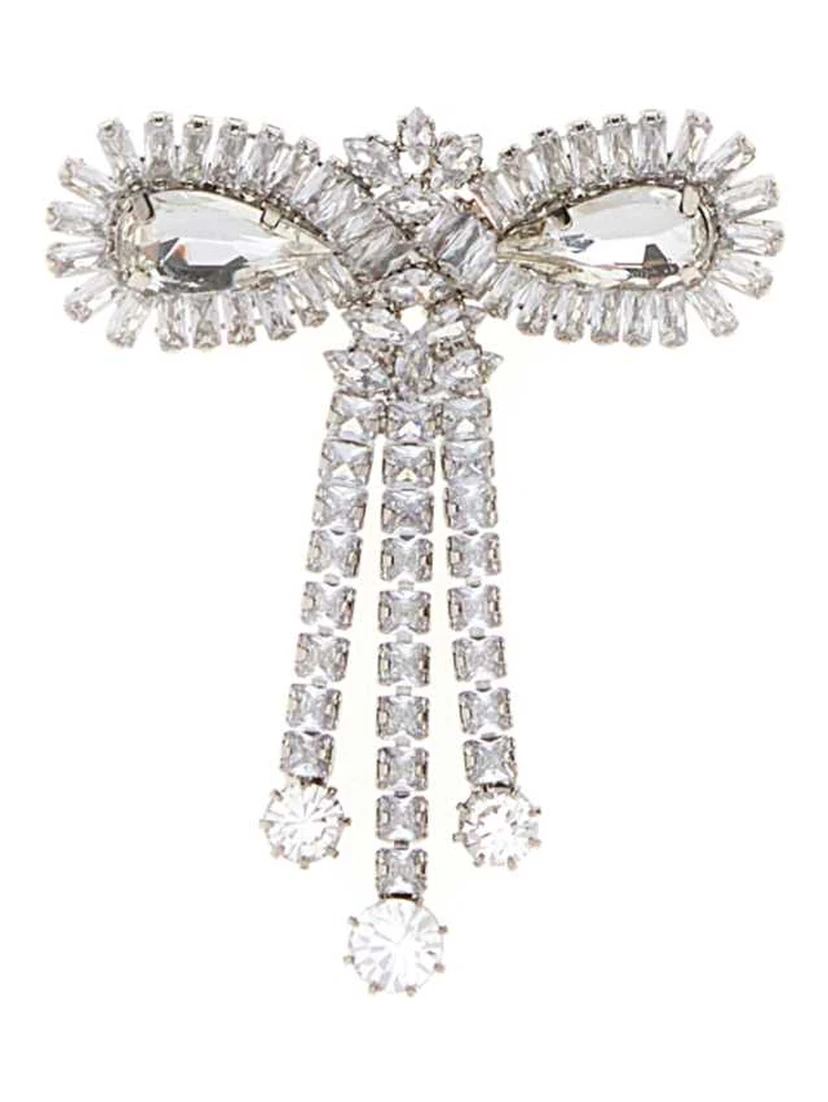 CRYSTAL BOW BROOCH