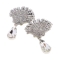 CRYSTAL SHELL EARRINGS WITH CRYSTAL DROP