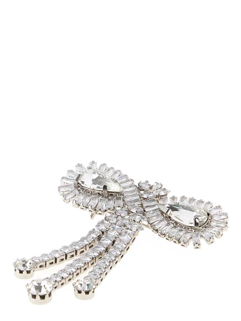 CRYSTAL BOW BROOCH
