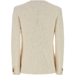 TWEED BOUCLE JACKET WITH BOW AND POCKETS