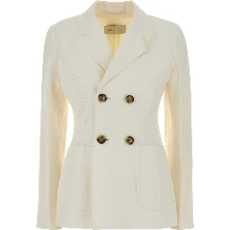 DOUBLE BREASTED BAR JACKET WITH PATCH POCKETS