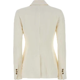 DOUBLE BREASTED BAR JACKET WITH PATCH POCKETS