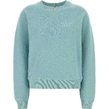 KENZO BOKE HEART EMBROIDERED OVERDYED CLASSIC SWEA
