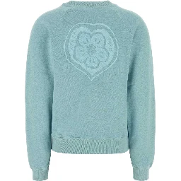 KENZO BOKE HEART EMBROIDERED OVERDYED CLASSIC SWEA