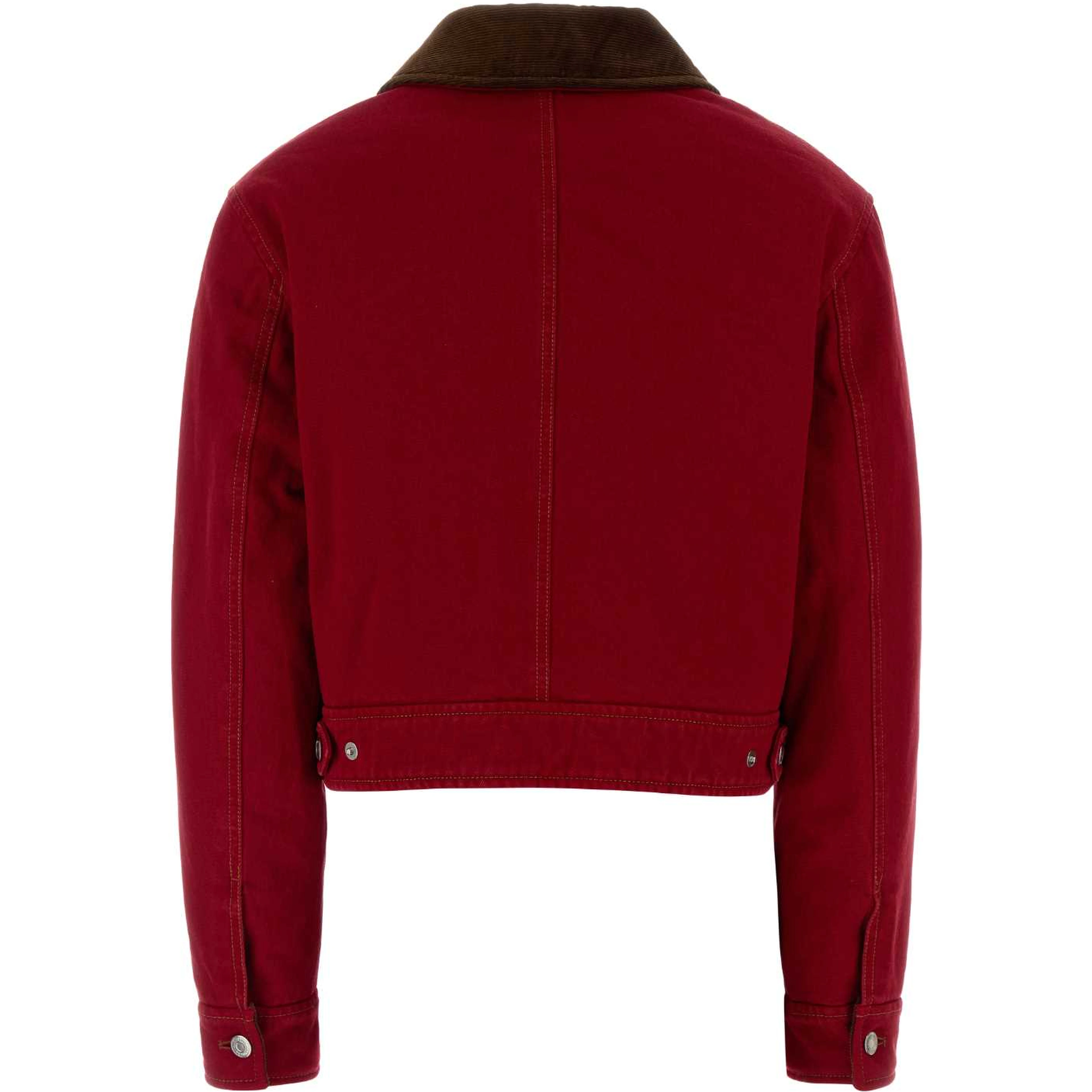 ZIPPEDAMIDECOEURJACKETWITHVELVETCOLLAR