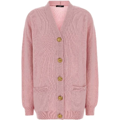 V-NECK ECO-CASHMERE LOOSE FIT CARDIGAN