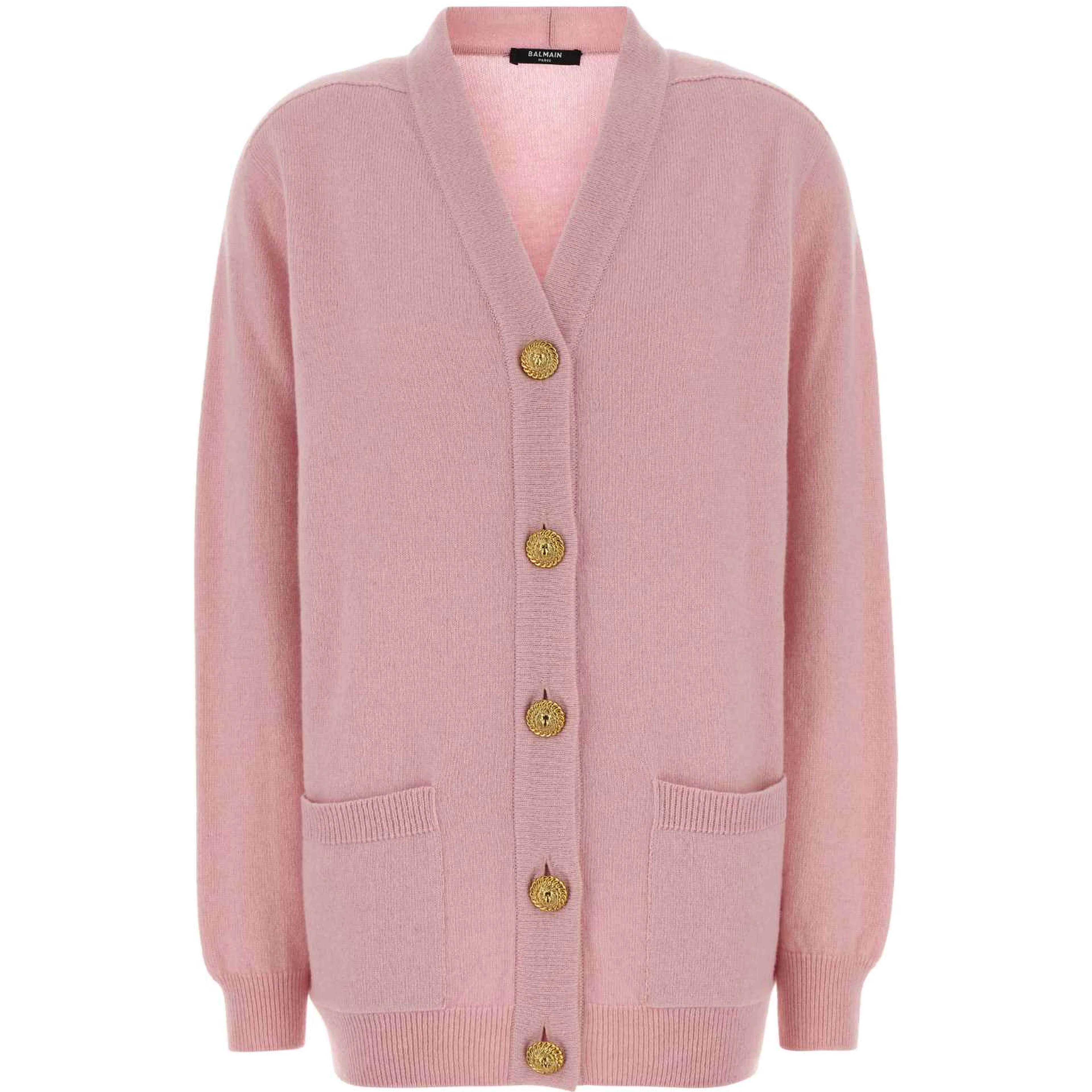 V-NECK ECO-CASHMERE LOOSE FIT CARDIGAN