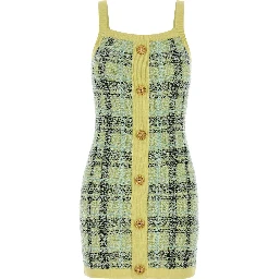 THIN STRAPS SHINY LIGHT TWEED DRESS